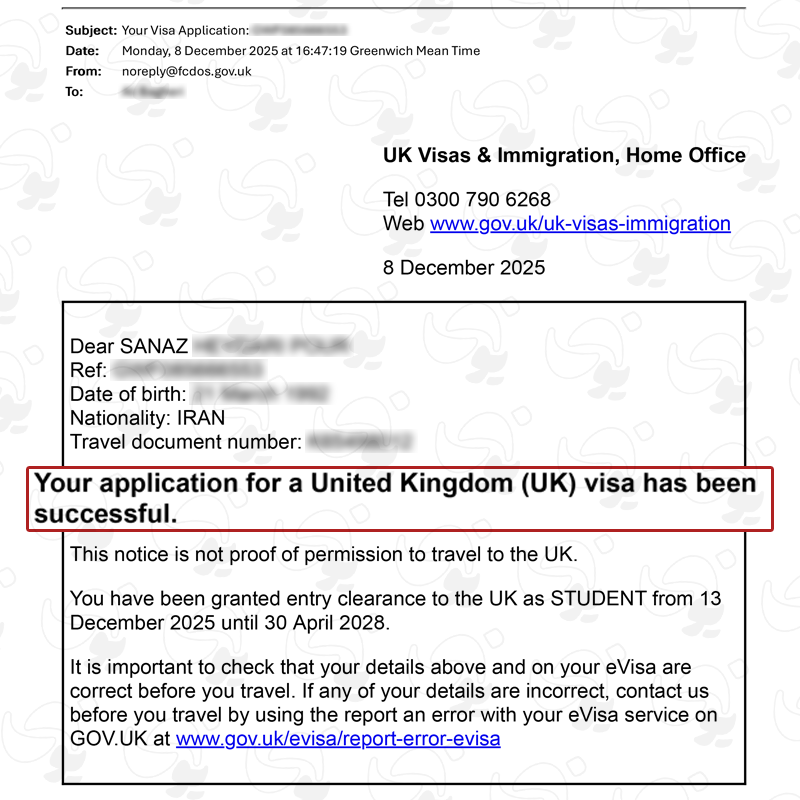 ویزا دانشجو (ساناز)